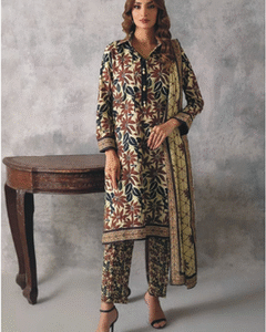 Brown 3-Piece Lawn SUMMER Collection