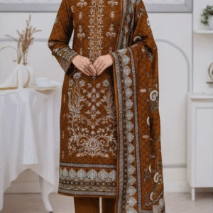 Winter Collection 2025 Unstitched Linen Suit, Sequence Embroidery, Digital Printed Dupatta, Pakistani Salwar Kameez